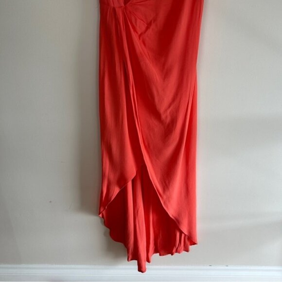 Astr The Label Revolve Coral Pink Penelope Sleeveless Wrap Maxi Dress - Picture 7 of 7